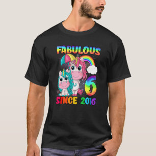 Camiseta 6 años Chica unicornio Fabulous Sin