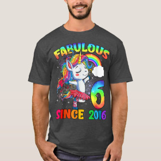Camiseta 6 años Chica unicornio Fabulous Sin