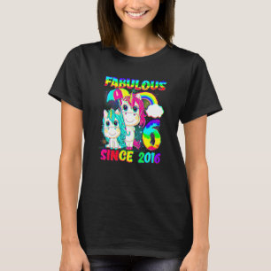 Camiseta 6 años Chica unicornio Fabulous Sin