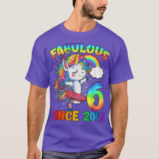 Camiseta 6 años Chica unicornio Fabulous Sin