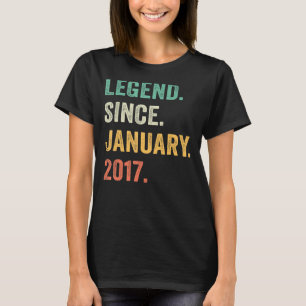 Camiseta 6 años de edad 6.ª leyenda de cumpleaños desde ene