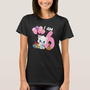 Camiseta 6 años de edad 6 cumpleaños Chica Kitty me ama a m
