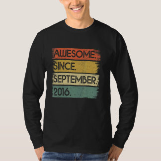 Camiseta 6 años de edad Impresionante desde septiembre de