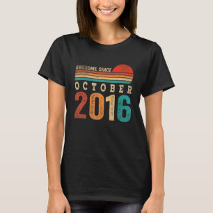 Camiseta 6 años de edad increíble desde octubre de 2016 6º 