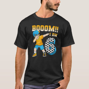 Camiseta 6 años de fiesta de cumpleaños temática del fútbol