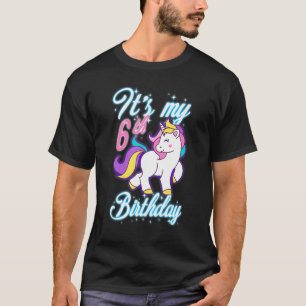 Camiseta 6 años de ropa de Unicornio es mi sexto cumpleaños