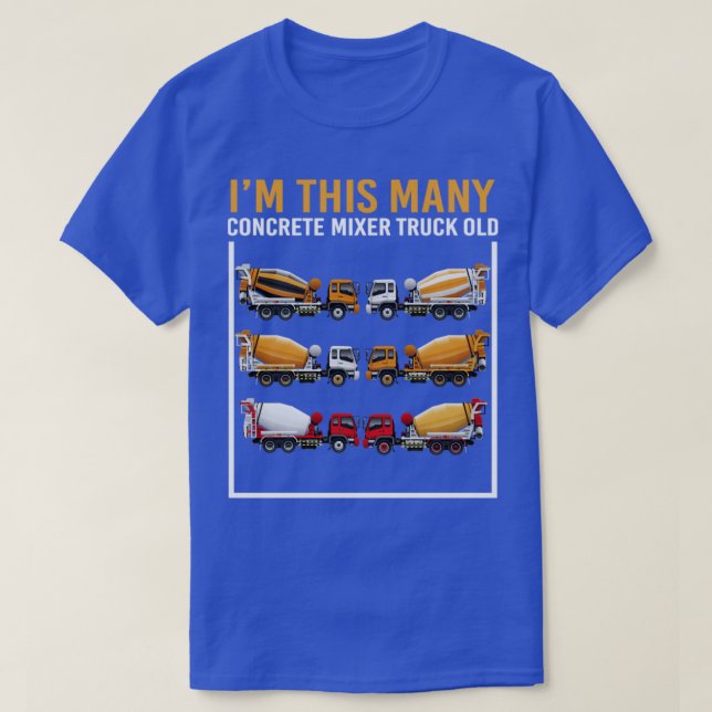 Camiseta 6 años Im This Many Concrete Mixer Truck 6B (Diseño del anverso)