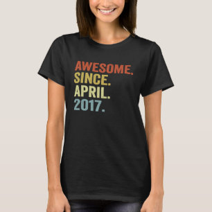 Camiseta 6 años Vintage Abril 2017 6º cumpleaños 2