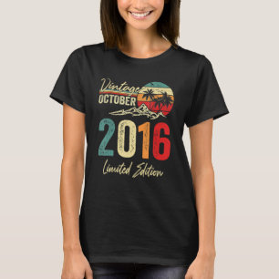 Camiseta 6 años Vintage Octubre 2016 6º cumpleaños