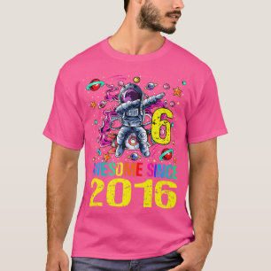 Camiseta 6 asombroso espacio de cumpleaños del astronauta d