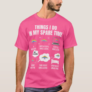 Camiseta 6 cosas que hago en mi tiempo libre Ala delta