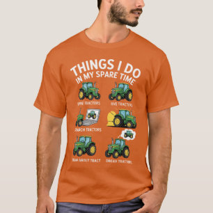 Camiseta 6 cosas que hago en mi tiempo libre Tractoristas