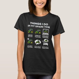 Camiseta 6 Cosas Que Hago En Mis Agricultores De Tractores 