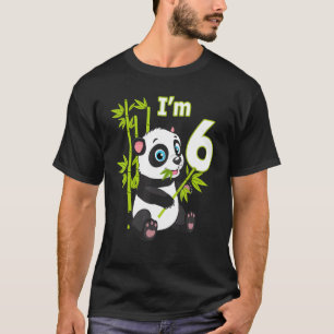 Camiseta 6 Cumpleaños 6 Años Fiesta Animal Panda 3