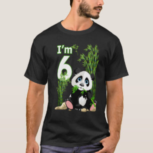 Camiseta 6 Cumpleaños 6 Años Fiesta Animal Panda 6