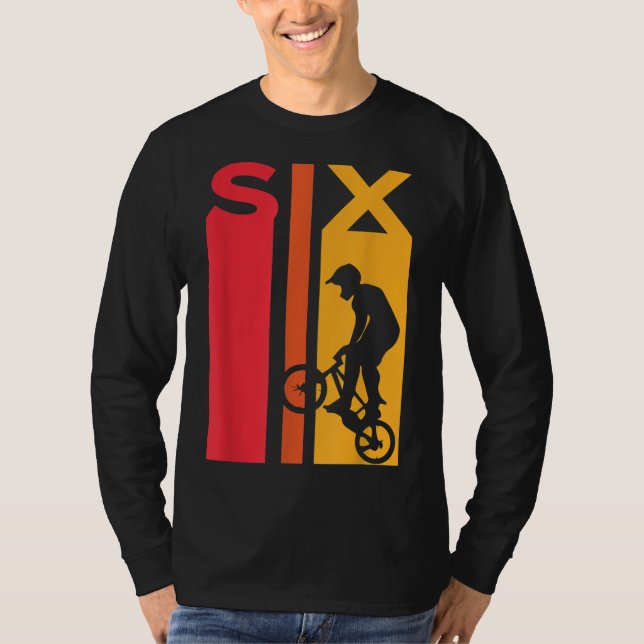 Camiseta 6 cumpleaños 6 años niños Bmx Bike Lover B-day (Anverso)