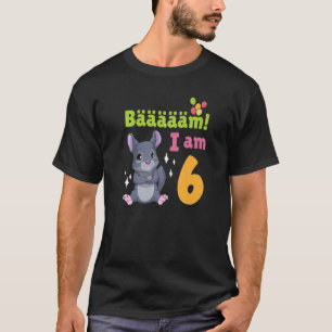 Camiseta 6 cumpleaños Chinchilla fiesta de cumpleaños temát