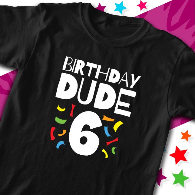 Camiseta 6 cumpleaños Fiesta de niño de 6 años Amigo 6 (Subido por el creador)