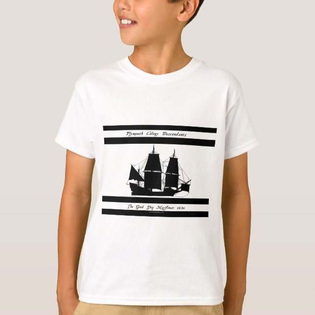 Camiseta 6 descendientes del mayflower (Anverso)