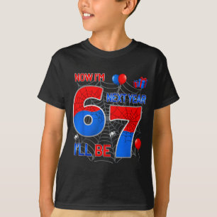 Camiseta 6 el próximo año seré 7 divertido cumpleaños 6 ara