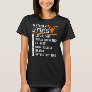 Camiseta 6 Etapas de Fitness Levantamiento de Pesas Gimnasi