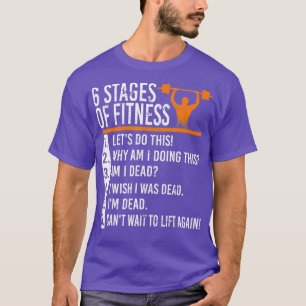 Camiseta 6 Etapas de Fitness Power Lifting Gym bodybuilding