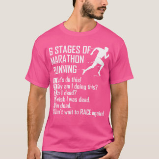 Camiseta 6 Etapas De La Carrera De Maratón