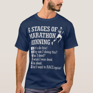Camiseta 6 etapas de Marathon RunningGift para corredor