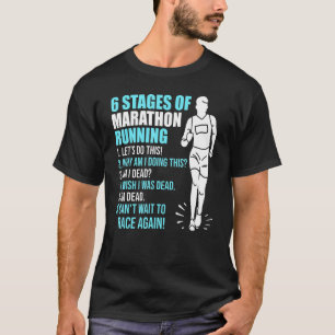 Camiseta 6 etapas de maratón en carrera para corredores 6