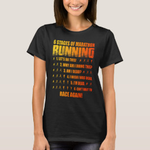 Camiseta 6 Etapas De Maratón En Marcha