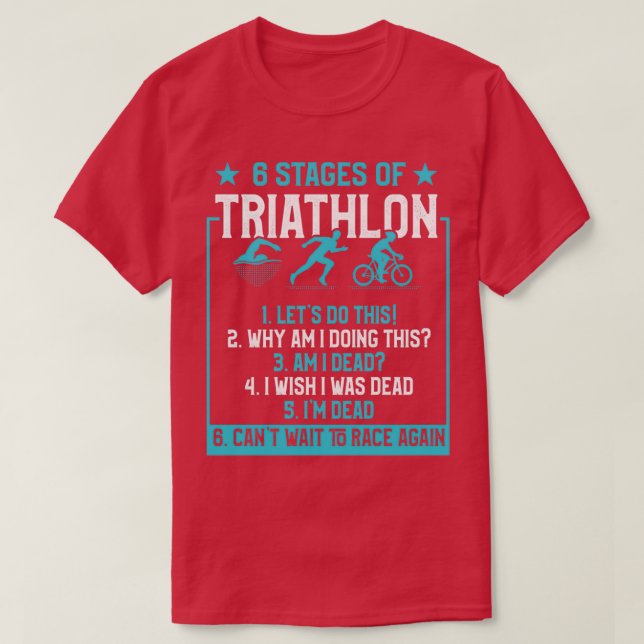 Camiseta 6 etapas de Triatlón (Diseño del anverso)