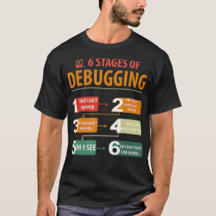Camiseta 6 etapas del programa de desarrollo de software de