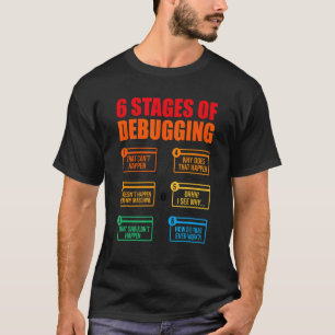 Camiseta 6 Etapas Del Software Del Programador De Códigos D