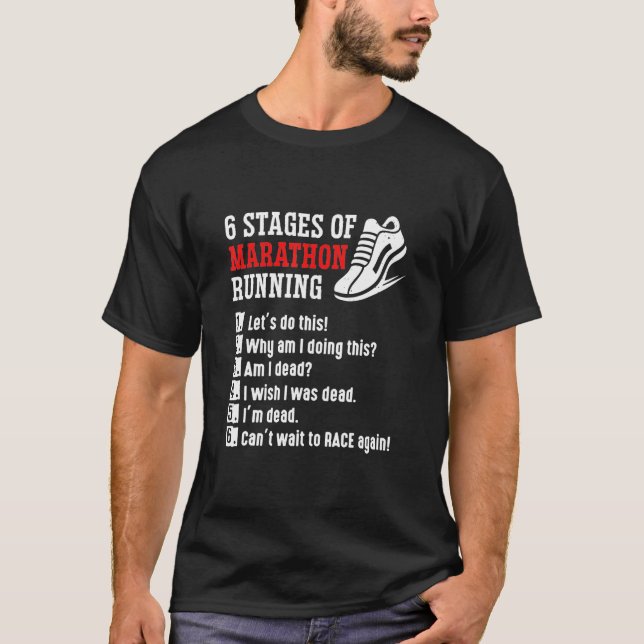 Camiseta 6 Fases De Corredor De Maratón (Anverso)
