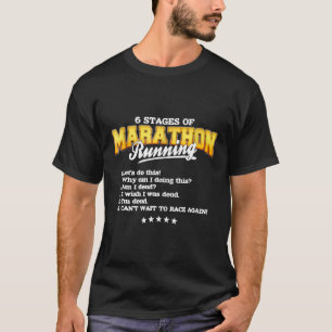 Camiseta 6 Fases De Marathon Corriendo Gracioso Regalo De C