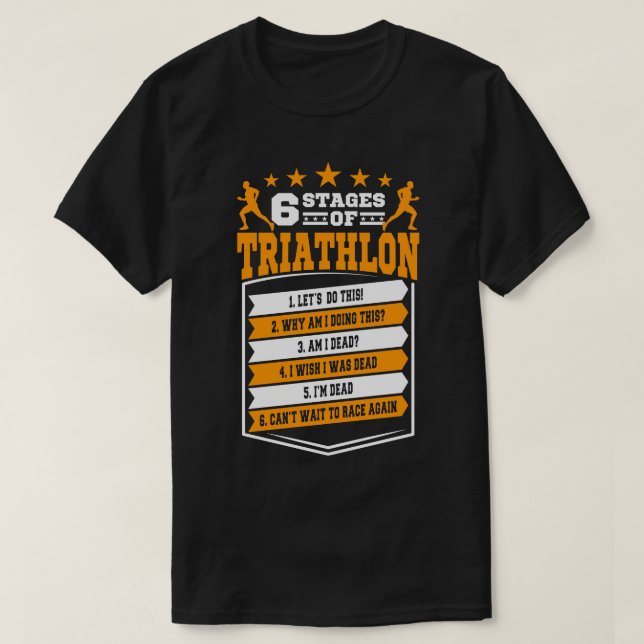 Camiseta 6 Fases De Regalo Triatlón (Diseño del anverso)