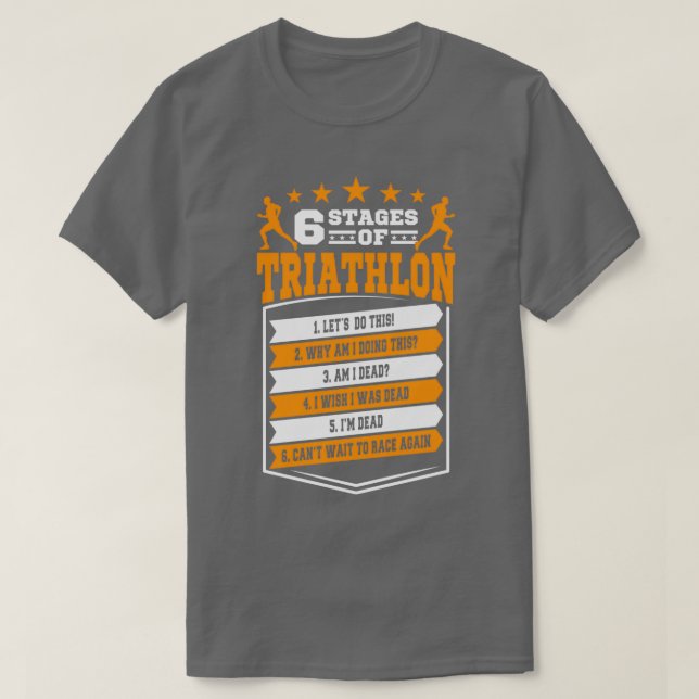 Camiseta 6 Fases De Regalo Triatlón (Diseño del anverso)