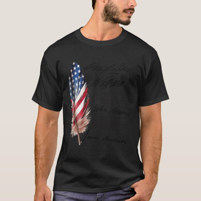 Camiseta 6 Firmas Fundadoras Firmas Padres De Usa Patri (Anverso)