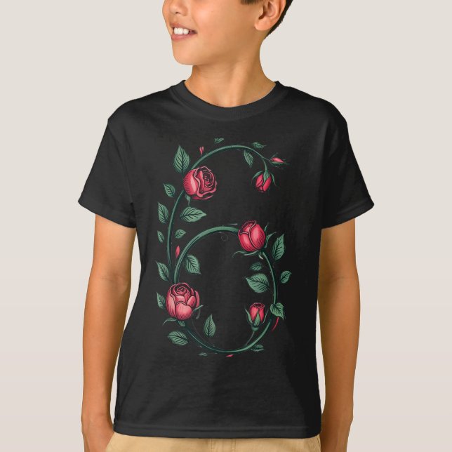 Camiseta 6 Floral 67 Rose Valentines Day Funny Love Matchin (Anverso)