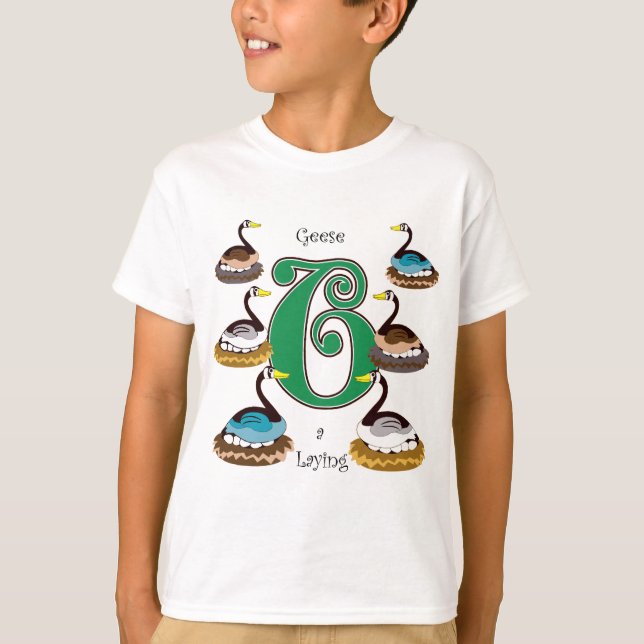 Camiseta 6 gansos una colocación (Anverso)