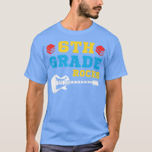 Camiseta 6° grado roza guitarra de vuelta a la escuela 6° g