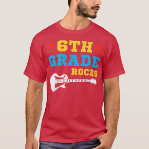 Camiseta 6° grado roza guitarra de vuelta a la escuela 6° g