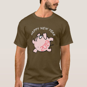 Camiseta 6 hombre divertido T del año 2019 del cerdo del