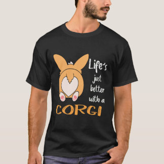 Camiseta 6 La vida es mejor con un Corgi