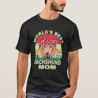 Camiseta 6 Mejor Papá Dachshund del Mundo Vintage