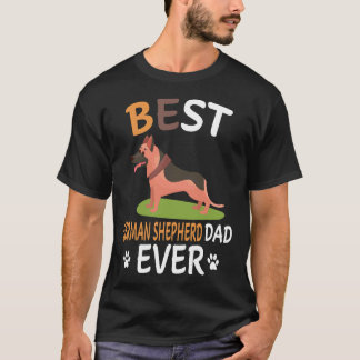 Camiseta 6 Mejor Pastor Alemán Papá de Todos los Tiempos