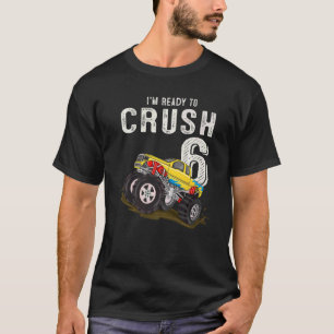 Camiseta 6. Niños de cumpleaños que estoy listo para aplast