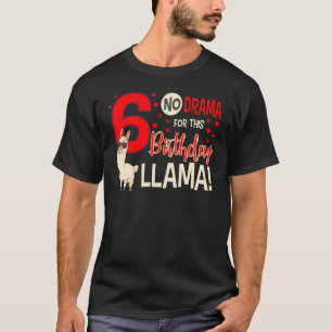 Camiseta 6 No Hay Drama Para Esta Llama De Cumpleaños Celeb