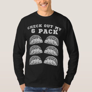 Camiseta 6 Pack Fitness Taco Funny Gym Mexicano - Taco Love