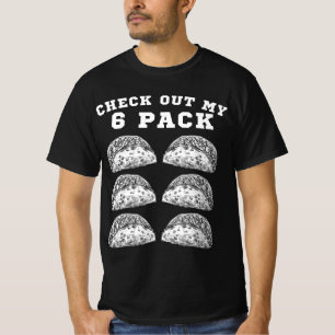 Camiseta 6 Pack Fitness Taco Funny Gym Mexicano - Taco Love